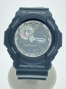 CASIO◆クォーツ腕時計・G-SHOCK/デジアナ/ラバー/BLK/BLK