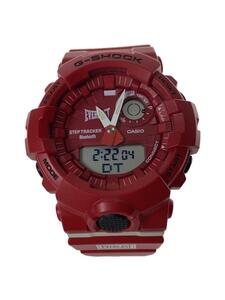 CASIO◆クォーツ腕時計・G-SHOCK/デジアナ/ラバー/RED/RED/SS