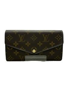 LOUIS VUITTON◆2)ポルト・フォイユ・サラ_モノグラム・キャンバス_BRW_ブラウン/PVC/BRW/メンズ