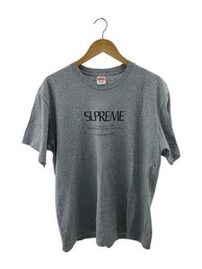 Supreme◆Tシャツ/L/コットン/GRY/無地