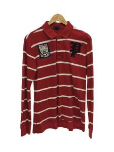 POLO RALPH LAUREN◆ポロシャツ/XL/コットン/RED/ボーダー