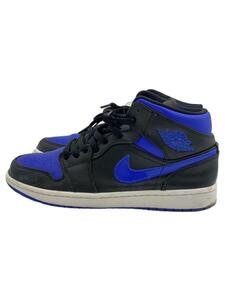 NIKE◆AIR JORDAN 1 MID/エアジョーダン 1 ミッド/ブラック/554724-068/27.5cm/BL