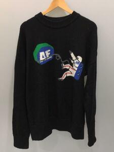 ADER ERROR◆宇宙飛行士ニットセーター(厚手)/FREE/ウール/BLK/19AFWKT12BK3