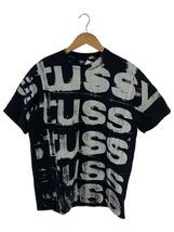 STUSSY◆Tシャツ/M/コットン/BLK/総柄_画像1