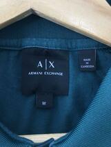 ARMANI EXCHANGE◆ポロシャツ/M/コットン/GRN/ロゴテープ /ジップ_画像3