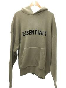 ESSENTIALS◆fog/カーキニット/オーバー/ストリート/パーカー/XL/コットン/BEG/無地