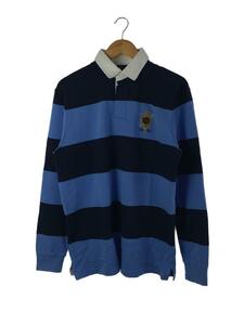 POLO RALPH LAUREN◆ポロシャツ/M/コットン/BLU/ボーダー