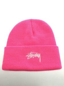 STUSSY◆YIN YANG BEANIE/ニットキャップ/FREE/アクリル/PNK/メンズ/332107