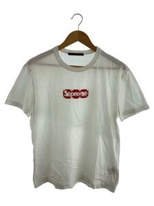 LOUIS VUITTON◆BOX LOGO TEE/Tシャツ/S/コットン/ホワイト/×Supreme/ルイヴィトン