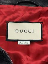 GUCCI◆シングルライダースジャケット/46/羊革/BLK_画像3