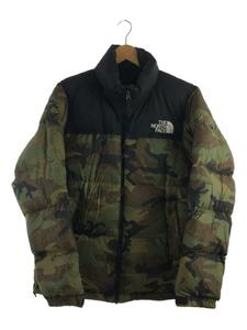 THE NORTH FACE◆NOVELTY NUPTSE JACKET_ノベルティ ヌプシ ジャケット/M/ナイロン/GRN/カモフラ