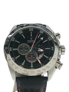 festina/クォーツ腕時計/アナログ/レザー/BLK/F16489