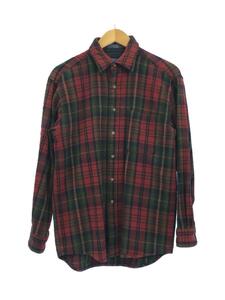 PENDLETON◆長袖シャツ/ウール/RED/チェック