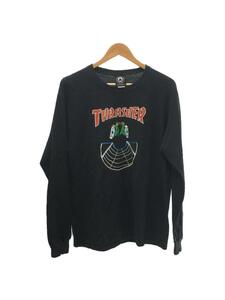 THRASHER◆ストリート/プリント/タートルズ/Tシャツ/L/コットン/BLK/無地