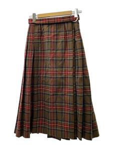Traditional Weatherwear◆ロングスカート/S/ウール/RED/チェック/L192GFFSK0056OC
