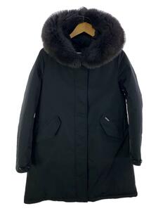 Woolrich* long down jacket /S/ polyester /BLK/ plain /WWCPS2653D