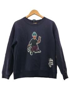 STUSSY◆old/piece and prosperity/スウェット/M/コットン/NVY/無地