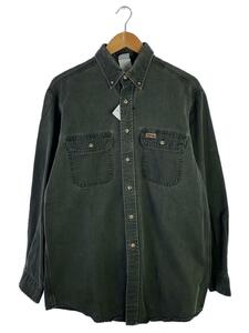 Carhartt◆カーハート/ワークシャツ/長袖シャツ/M/コットン/カーキ/緑/S09MOS