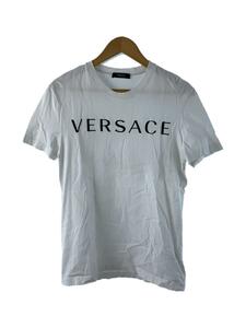 VERSACE◆Tシャツ/M/コットン/ホワイト/A87021S A230901/ロゴ刺繍