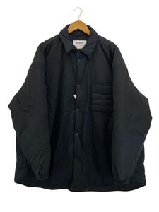 HED MAYNER◆20AW/PUFFY SHIRTS/ジャケット/L/コットン/BLK/無地