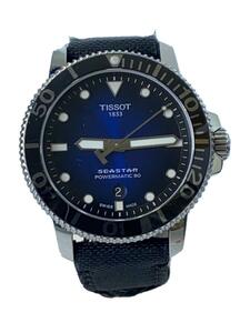 TISSOT◆自動巻腕時計/アナログ/キャンバス/NVY/GRY/SS/T120407A