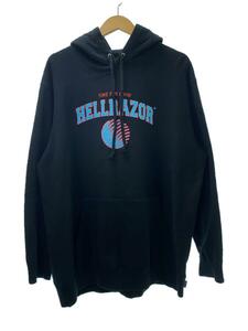 HELLRAZOR◆ロゴプリントパーカー/XXL/コットン/BLK