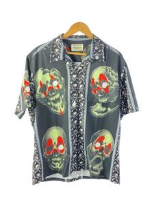 WACKO MARIA◆半袖シャツ/XL/レーヨン/BLK/総柄/56TS-WM-HI06