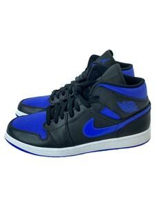 NIKE◆AIR JORDAN 1 MID/エアジョーダン 1 ミッド/ブラック/554724-068/29cm/BLU