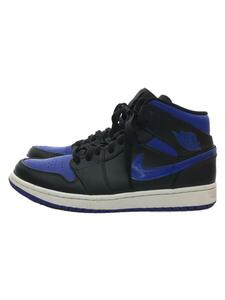 NIKE◆AIR JORDAN 1 MID/エアジョーダン 1 ミッド/ブラック/554724-068/26.5cm/BL