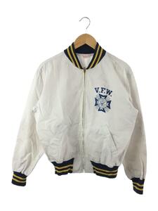 Champion◆60s/V.W.F./ジャケット・ブルゾン/スタジャン/M/コットン/WHT/プリント