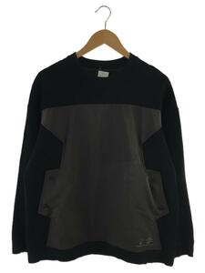 DENHAM◆29191-1-20004/WM CONTRASTED SWEAT/スウェット/2/コットン/BLK/アニマル