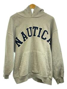 NAUTICA◆22AW/Arch Logo Sweat Hoodie/パーカー/M/コットン/GRY/223-1249