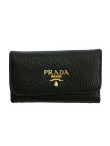 PRADA◆キーケース/レザー/BLK/レディース/1PG222/サフィアーノ