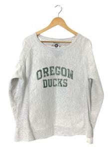 Champion◆OREGON DUCKS/REVERSE WEAVE/スウェット/XL/コットン/WHT/プリント