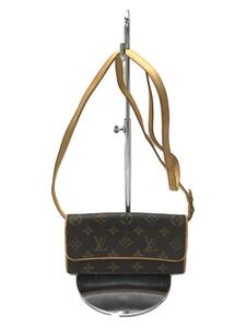 LOUIS VUITTON◆ポシェット・ツインPM_モノグラム_BRW/PVC/BRW/M51854/CA0020