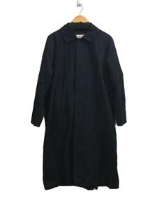 YAECA◆SOUTIEN COLLAR COAT LONG/ステンカラーコート/S/コットン/ネイビー/19555