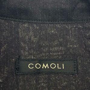 COMOLI◆ウールシルクプルオーバーシャツ/長袖シャツ/2/ウール/BLK/v01-02014/黒/の画像3