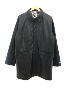 JieDa◆21SS/FAKE LEATHER COAT /2/-/BLK/無地/Jie-21S-JK01