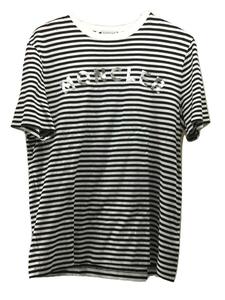 MONCLER◆Tシャツ/M/コットン/WHT/BLK/ボーダー/G10918C7E010 829GR/MAGLIA T/エリ汚