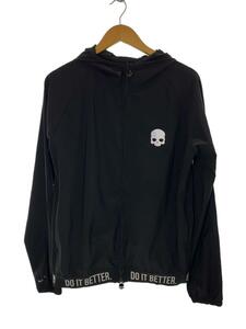 HYDROGEN◆TECH SKULL FZ HOODIE/ナイロンジャケット/M/ナイロン/ブラック/T00134/汚れ有/