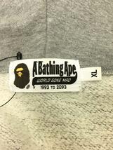 A BATHING APE◆ジップパーカー/XL/シルク/GRY/001ZPI301008M_画像3