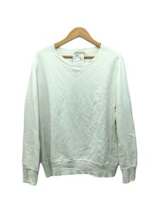 REMI RELIEF◆ダメージ加工スウェット/L/コットン/WHT/ヨゴレ