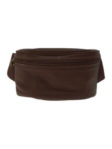 COACH* waist bag / leather / Brown / plain 