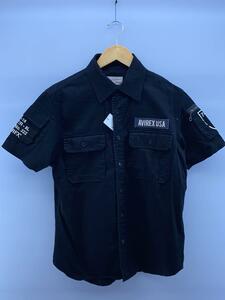 AVIREX◆SS FATIGUE SHIRT/半袖シャツ/M/コットン/BLK/6175093