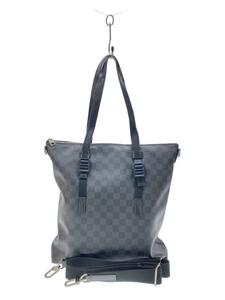 LOUIS VUITTON◆N41456/スカイライン/ダミエ・グラフィット/トートバッグ/PVC/BLK/総柄/LV/ロゴ