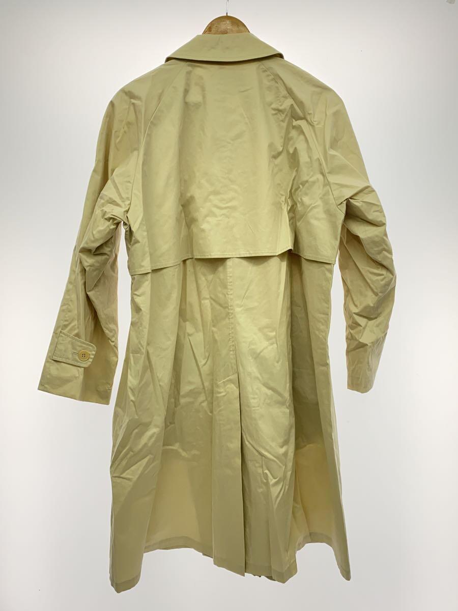 Aquascutum◆ステンカラーコート/レーヨン/BEG/無地/汚れ有り Aquascutum◆ステンカラーコート/レーヨン/BEG/無地/汚れ有り