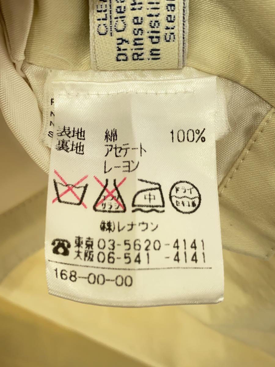 Aquascutum◆ステンカラーコート/レーヨン/BEG/無地/汚れ有り Aquascutum◆ステンカラーコート/レーヨン/BEG/無地/汚れ有り