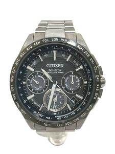 CITIZEN◆ソーラー腕時計/-/BLK/SLV/F900-T021531/ATTESA/Eco-Drive/アテッサ/