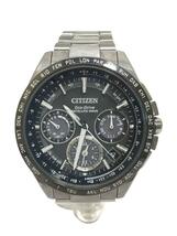 CITIZEN◆ソーラー腕時計/-/BLK/SLV/F900-T021531/ATTESA/Eco-Drive/アテッサ/_画像1