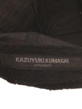 KAZUYUKI KUMAGAI ATTACHMENT◆コットンヘリンボーンパイルベースボールキャップ/ゴアテックス/BLK/無地/メンズ/KA62-034_画像5